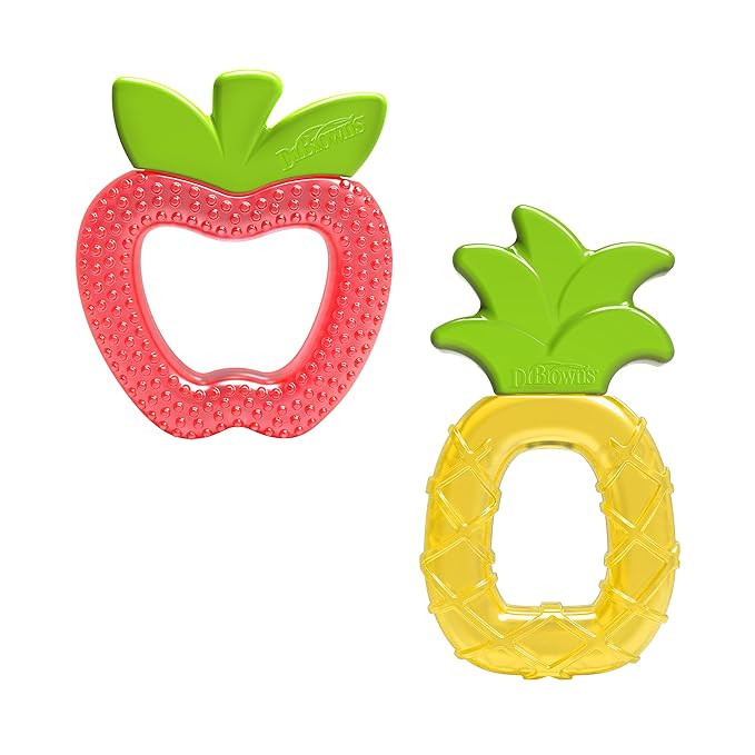 Dr. Brown's AquaCool Water-Filled Baby Teether, Cools & Massages Sore Gums, BPA Free, Pineapple a... | Amazon (US)