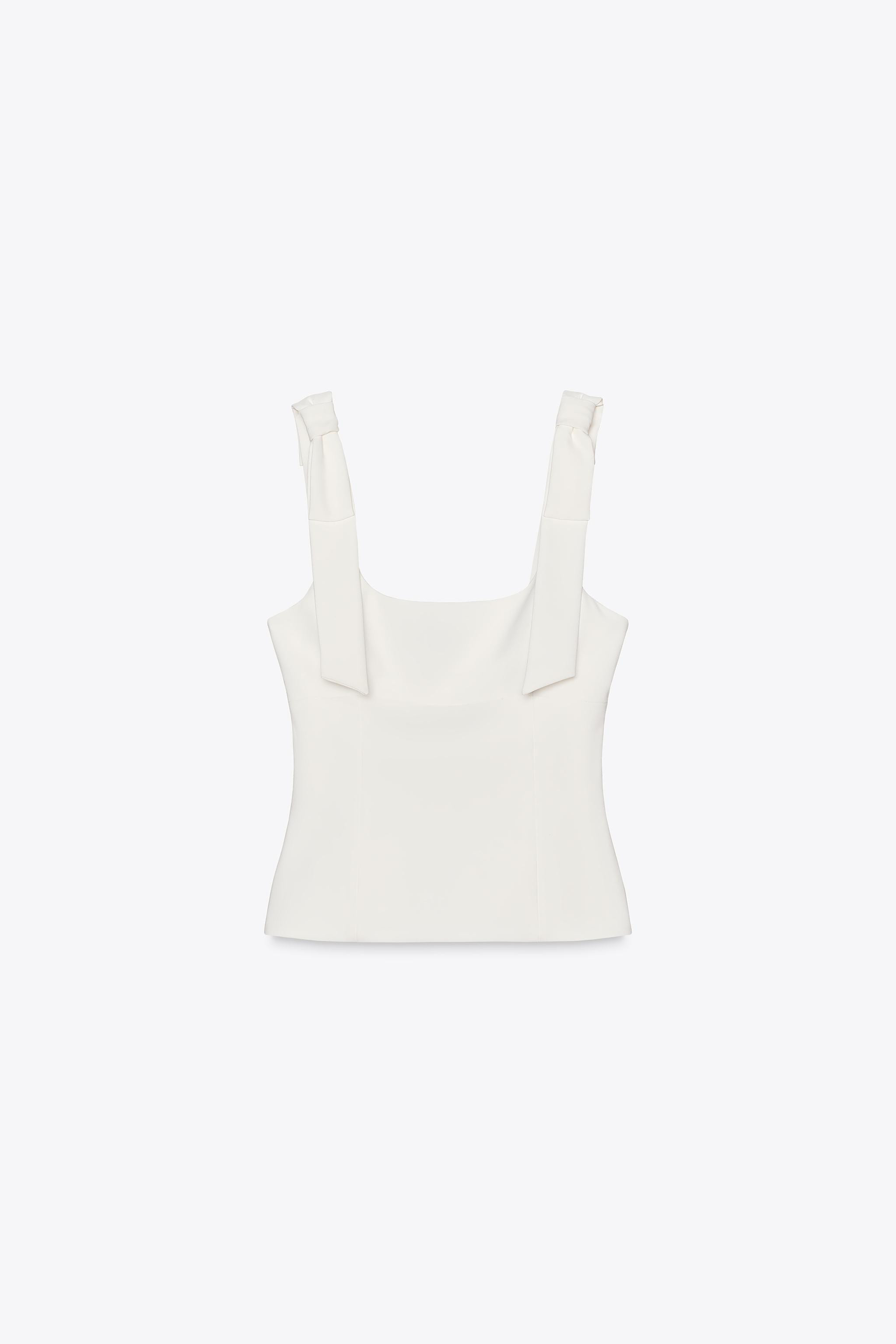 STRETCH TOP WITH BOWS | Zara UK