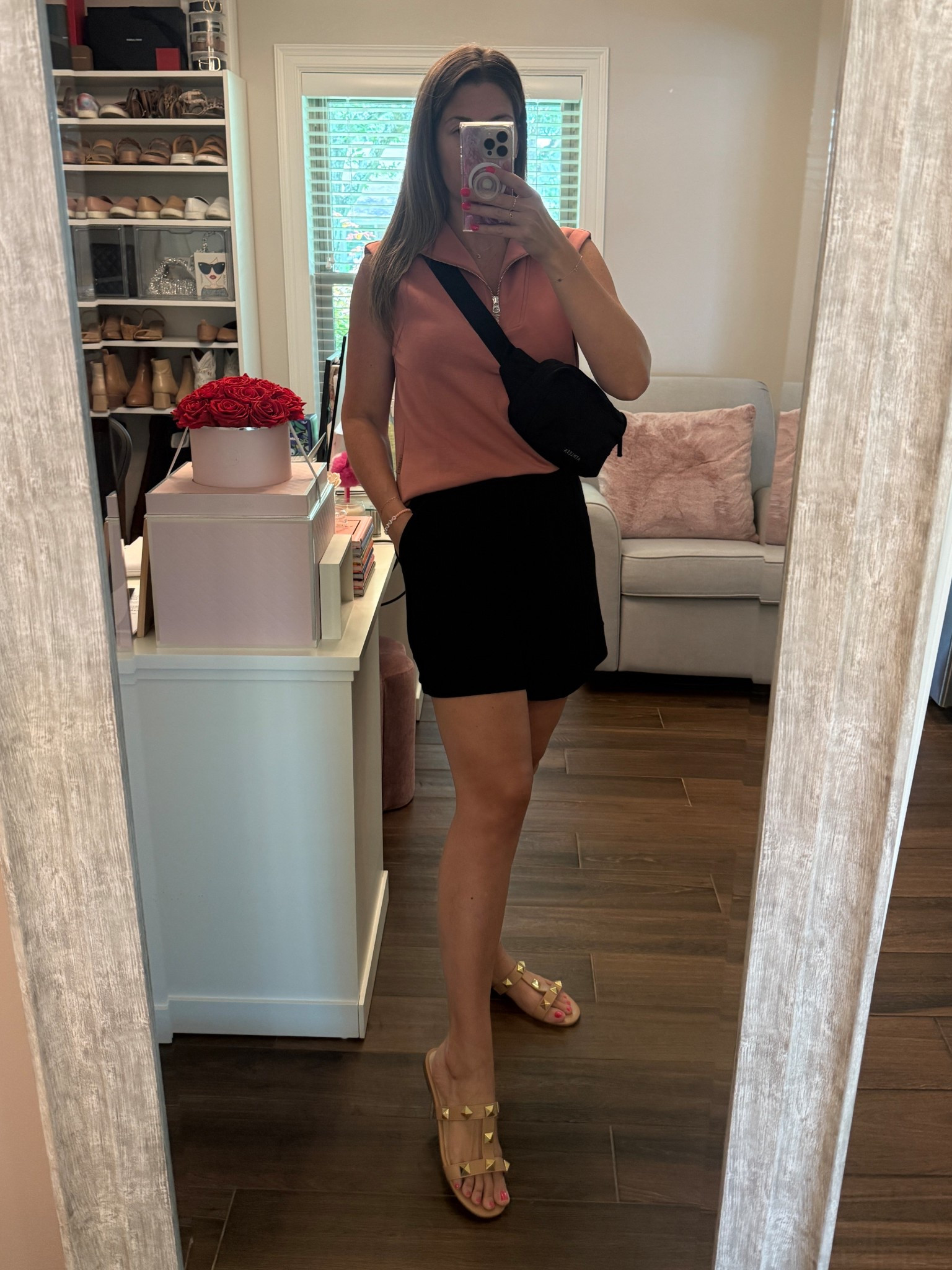Debuted a new Athleisure set today and felt comfy and chic running around in the Houston heat! Do yourself a favor and have fun with the colors because there’s so many good options to choose from! 

Tank runs large. Wearing an XS.
Shorts run TTS. Wearing a M.

My most comfy flat sandals run TTS and are under $50!

#LTKStyleTip #LTKActive #LTKOver40