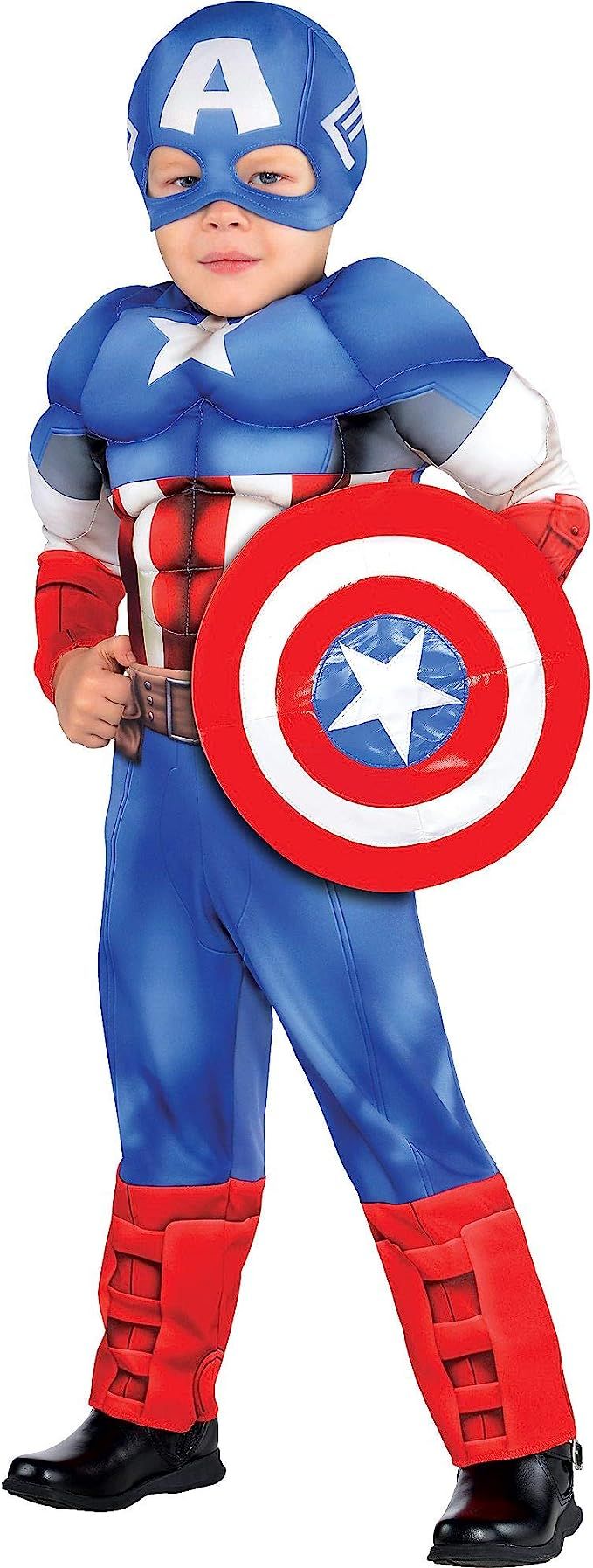 Suit Yourself Classic Captain America Muscle Halloween Costume for Toddler Boys, Includes Headpie... | Amazon (US)