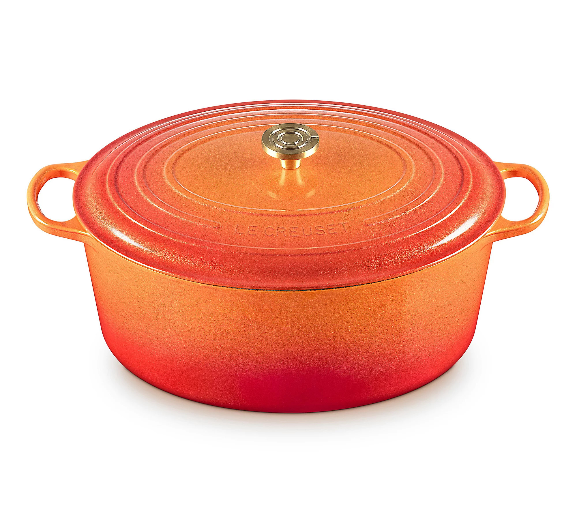 Le Creuset Flamme Doree 15.5 Quart Oval Dutch O en | QVC