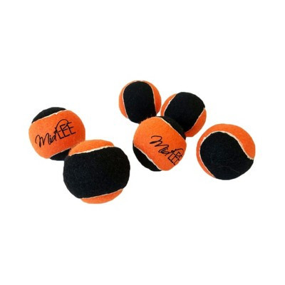 Midlee Orange/Black Dog Halloween Tennis Balls- Set of 6 | Target