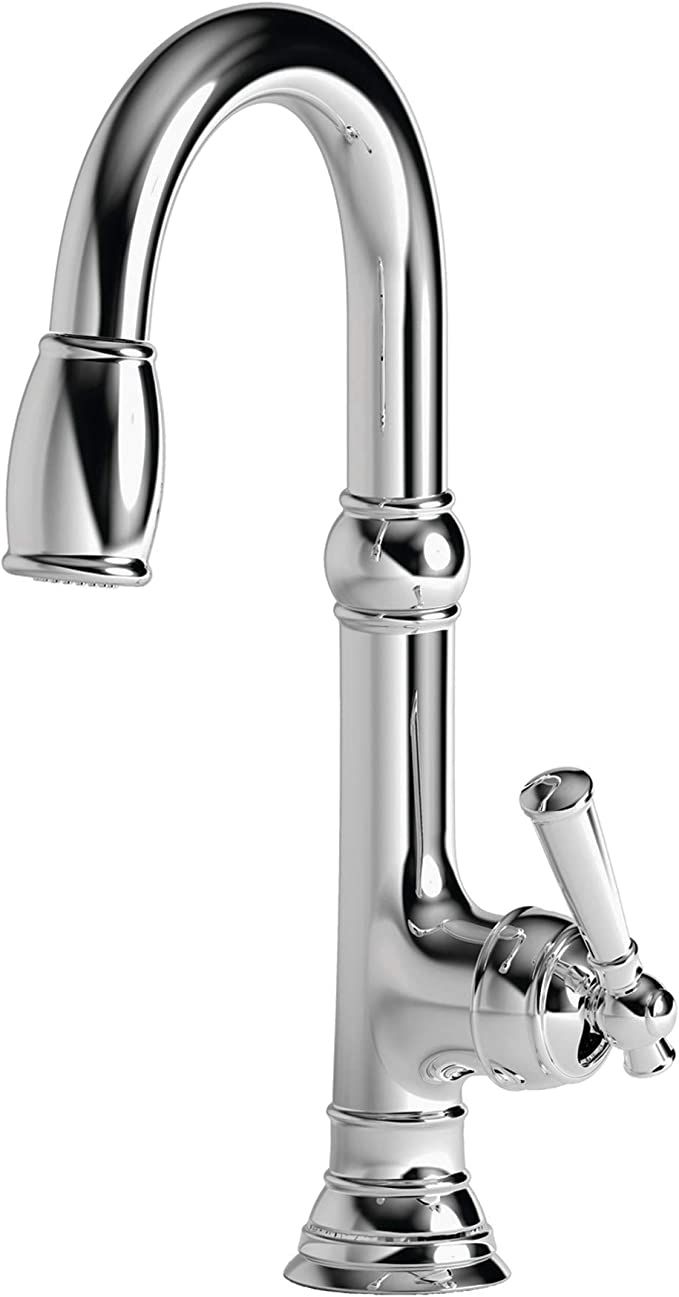 Newport Brass 2470-5223 Jacobean Pull-Down Prep Faucet with Metal Lever Handle, Polished Chrome | Amazon (US)