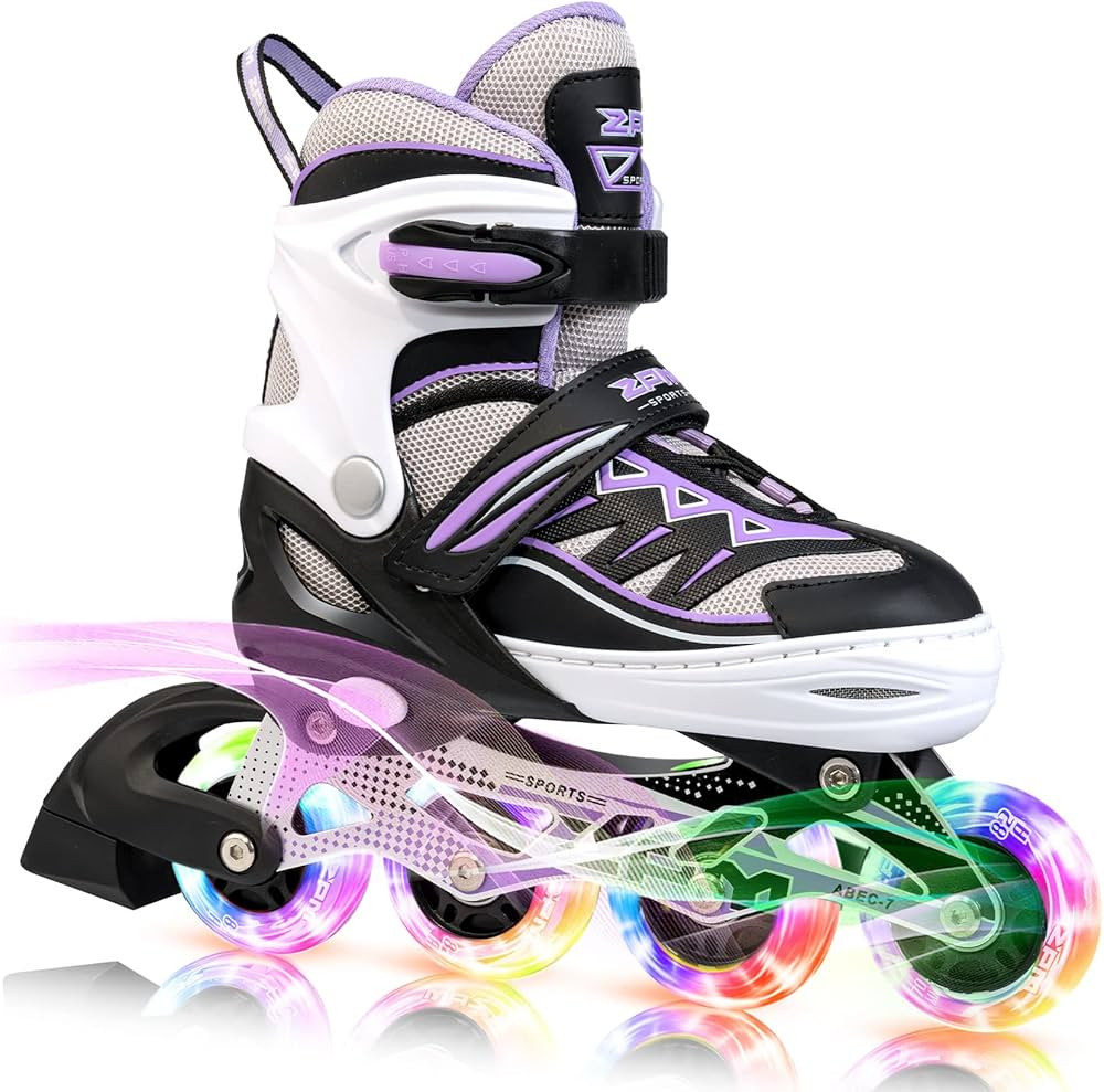 2PM SPORTS Cytia Pink Girls Adjustable Illuminating Inline Skates with Light up Wheels, Fun Flash... | Amazon (US)