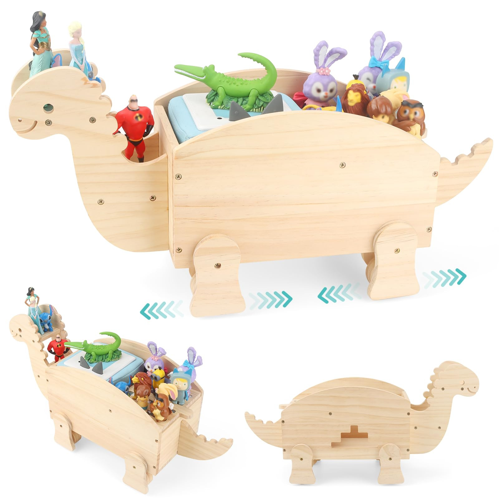 Dinosaur for Toniebox Organizer Shelf Storage – Magnetic Wooden for Tonies Shelf & Tonies Figur... | Amazon (US)
