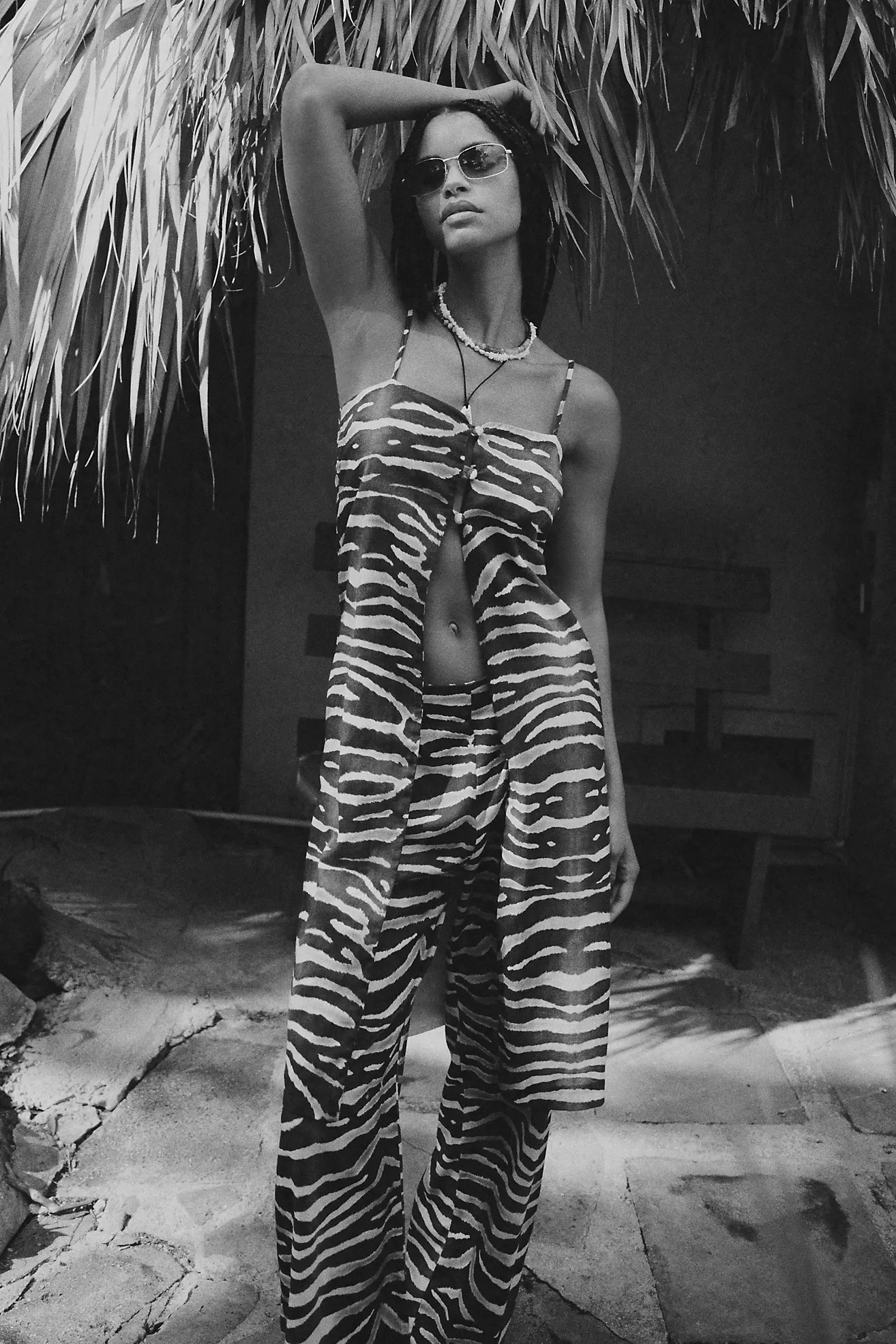 Especia Timora Zebra High-Rise Straight-Leg Pants | Anthropologie (US)