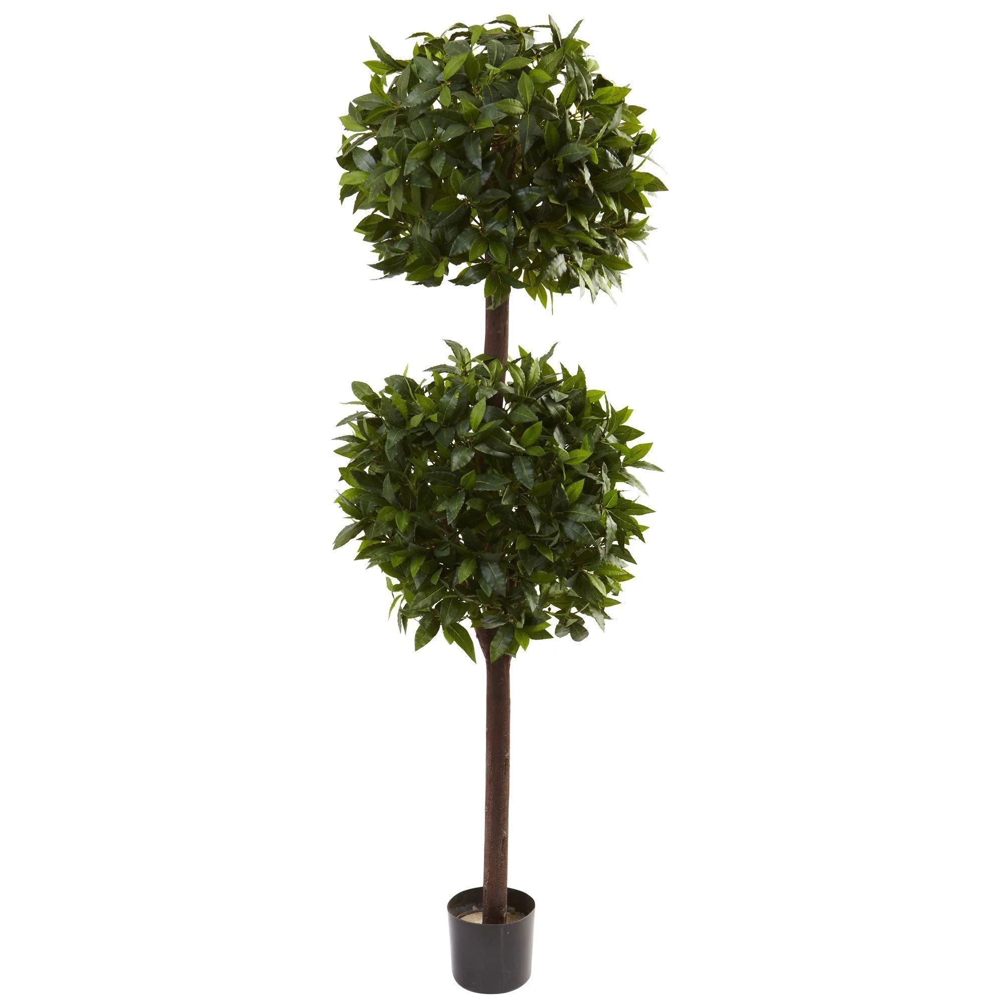 6’ Sweet Bay Double Ball Topiary | Nearly Natural