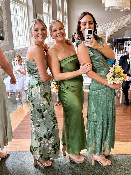 mismatched green bridesmaid dresses 💚 

#LTKwedding #LTKstyletip #LTKsalealert