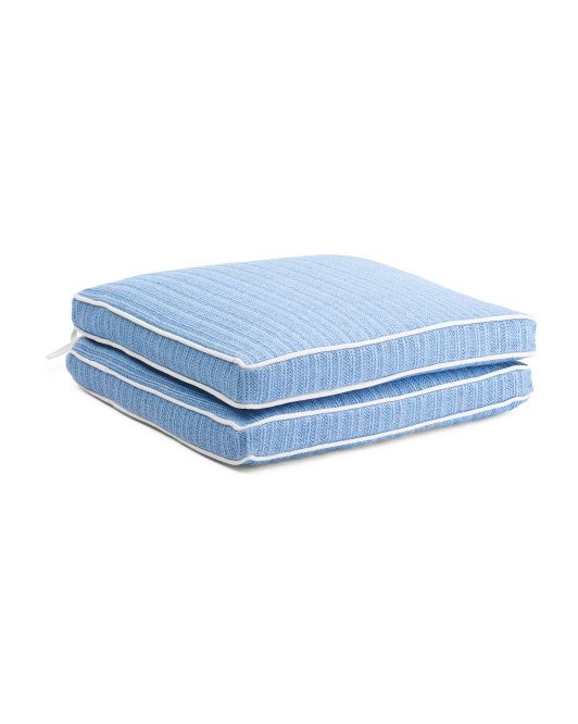 Set Of 2 18x18 Outdoor Woven Seat Cushions | TJ Maxx