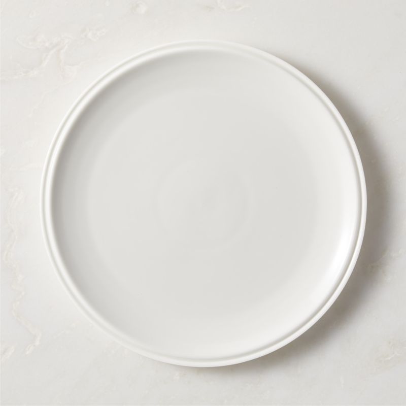 Frette White Dinner Plate | CB2 | CB2