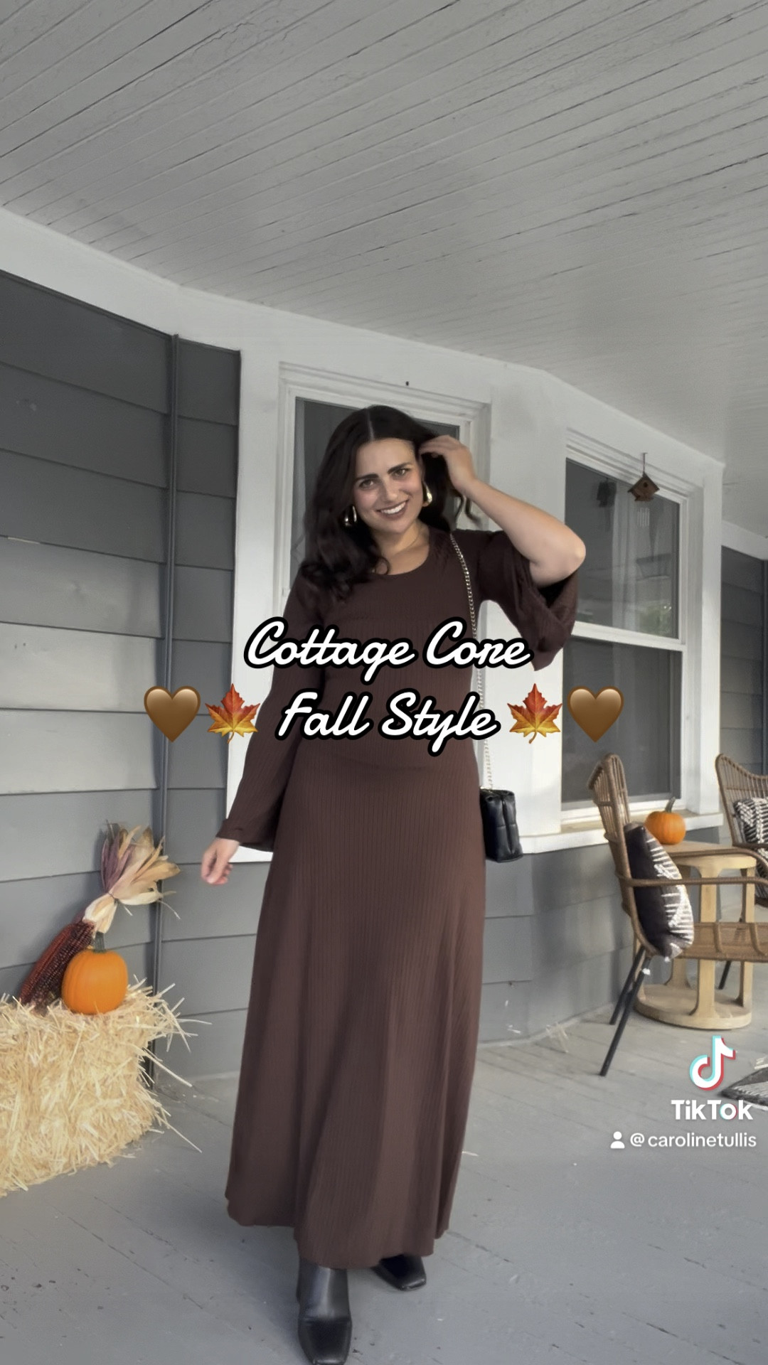 Brown dress for fall 🤎🍂 

#LTKSeasonal #LTKVideo #LTKStyleTip