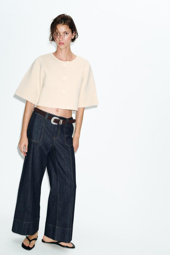 CROPPED KNIT JACKET | Zara US