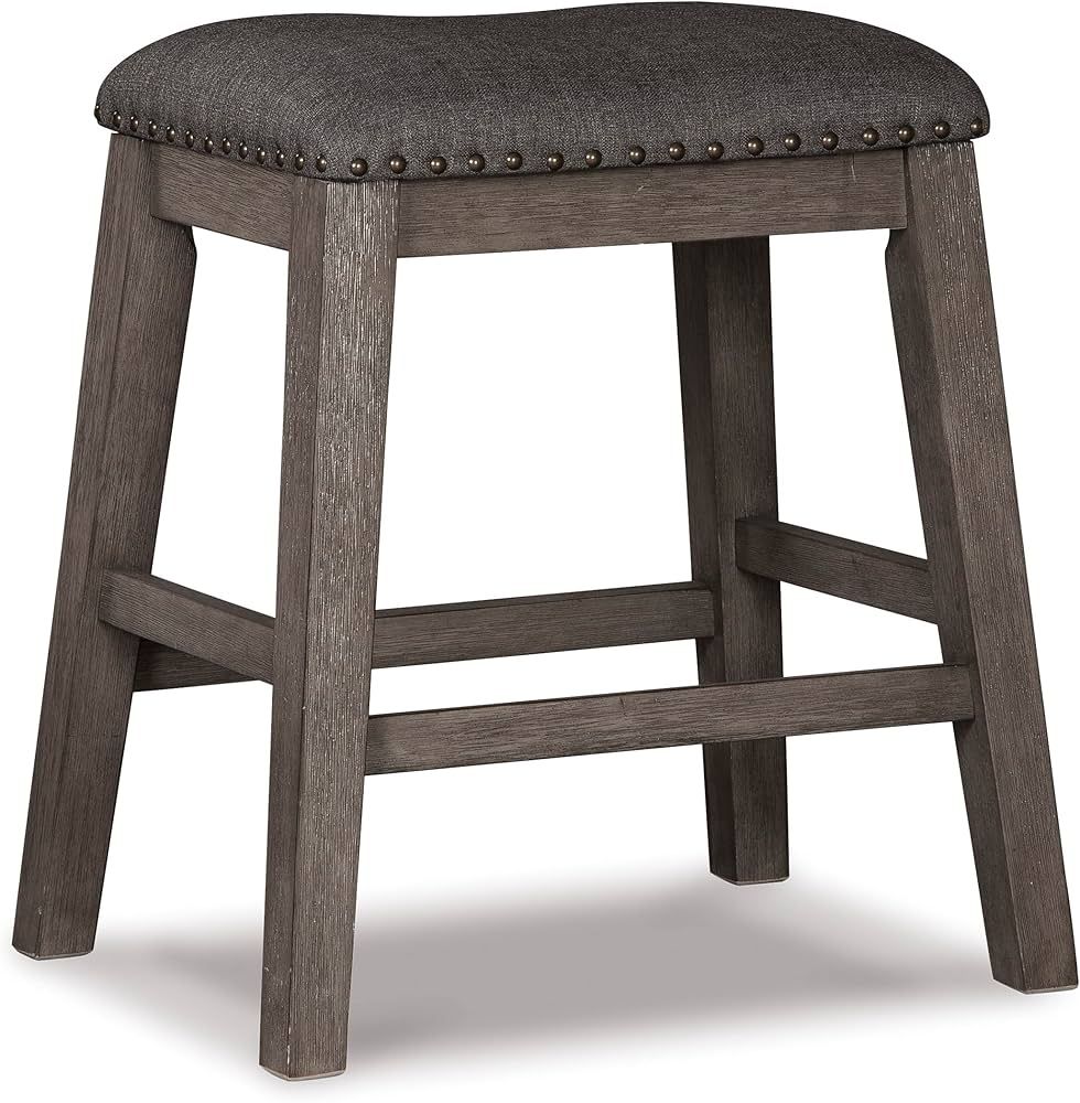 Signature Design by Ashley Caitbrook Rustic 24.4" Counter Height Upholstered Barstool, 2 Count, G... | Amazon (US)