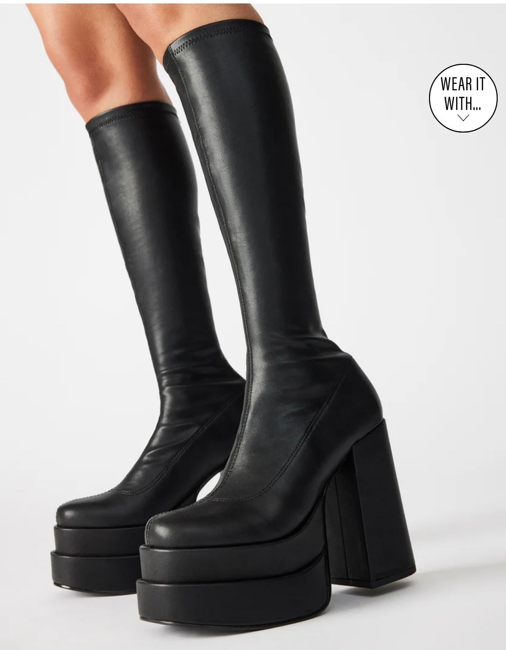 Platform knee high boots of my dreams!! #stevemadden #platformboots #blackboots 

#LTKautumn #LTKStyleTip #LTKShoeCrush