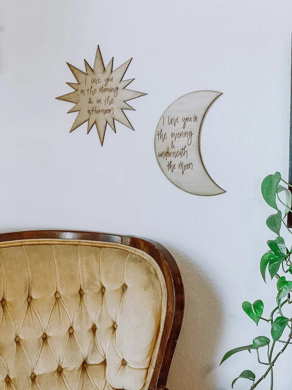 I Love You  Sun and Moon Set | Etsy | Etsy (US)