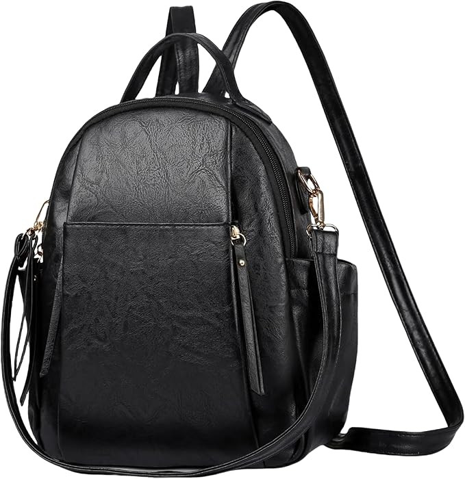 Small Backpack for Women Designer Leather Mini Backpack Purse Ladies Fashion Roomy Shoulder Handb... | Amazon (US)