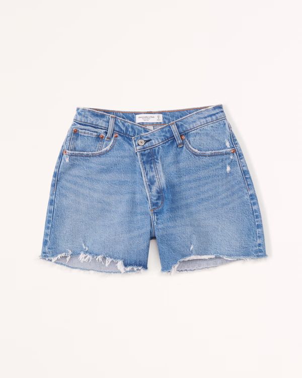 Curve Love High Rise Dad Shorts | Abercrombie & Fitch (US)