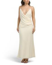 Lexxi Crossover Gathered Waist Maxi Dress | TJ Maxx