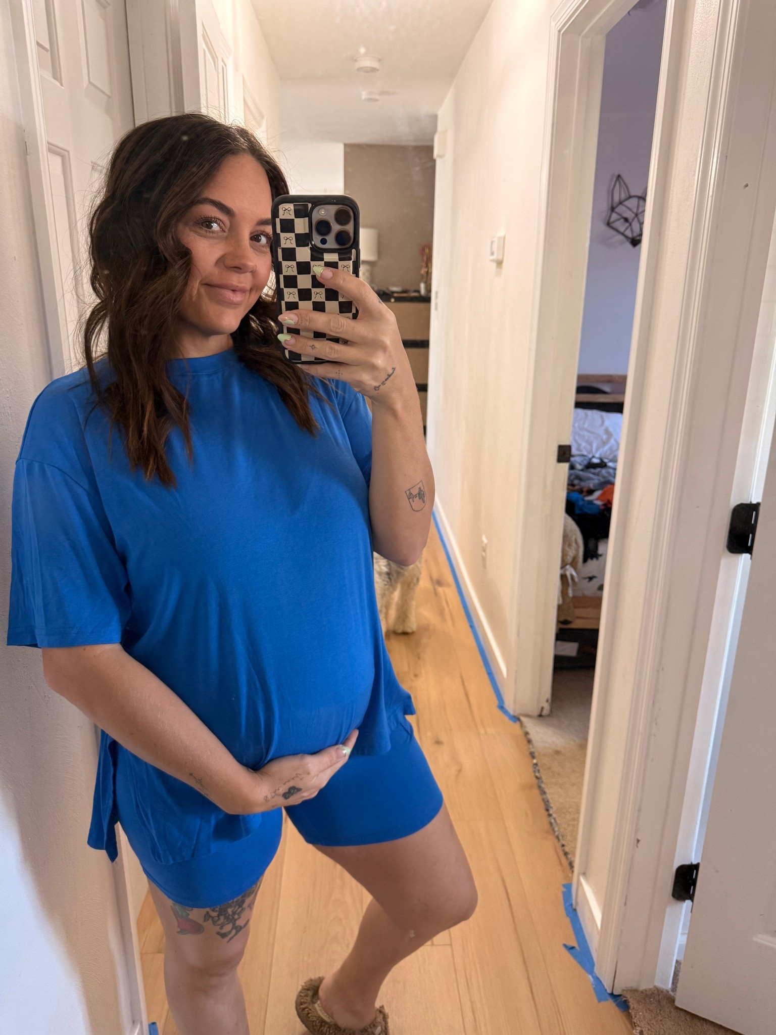 snag a medium and there’s two-piece set! Absolutely bumped friendly. It would be perfect if you were not pregnant or even postpartum!