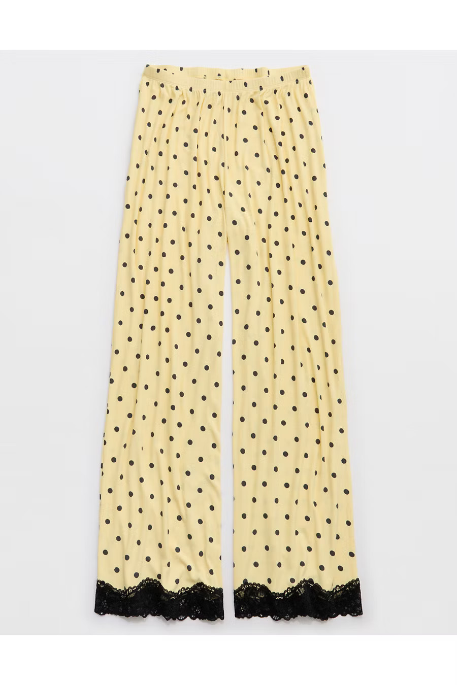 Aerie Real SoftÂ® Rib Trouser PJ Women's Citron M | Aerie