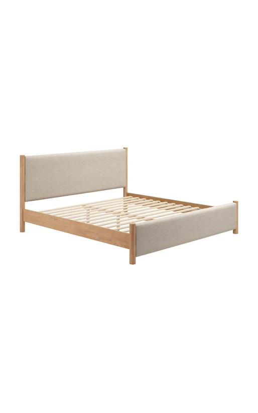 Hadi King Bed - Beige & Natural | THELIFESTYLEDCO