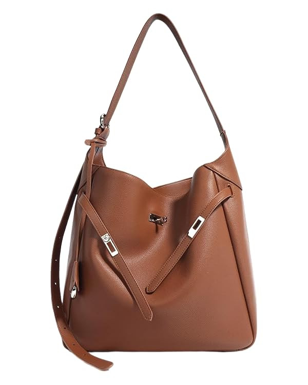 Genuine Leather Hobo Bag for Women, Slouchy tote Bags Purse Shoulder bag | Amazon (US)
