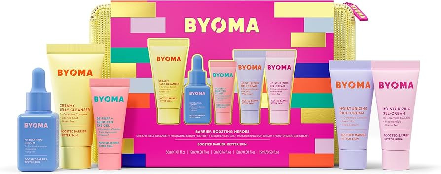 BYOMA Barrier Boosting Heroes - Contains 15ml Hydrating Serum, 30ml Jelly Cleanser, 15ml Rich Moi... | Amazon (UK)