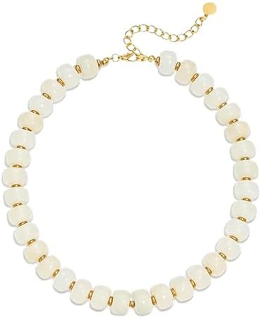 Colorful Beaded Necklace for Women Unique Resin Beads Choker Necklaces Boho Statement Chunky Neck... | Amazon (US)