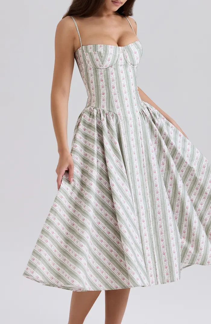 Mya Corset Sleeveless Midi Dress | Nordstrom