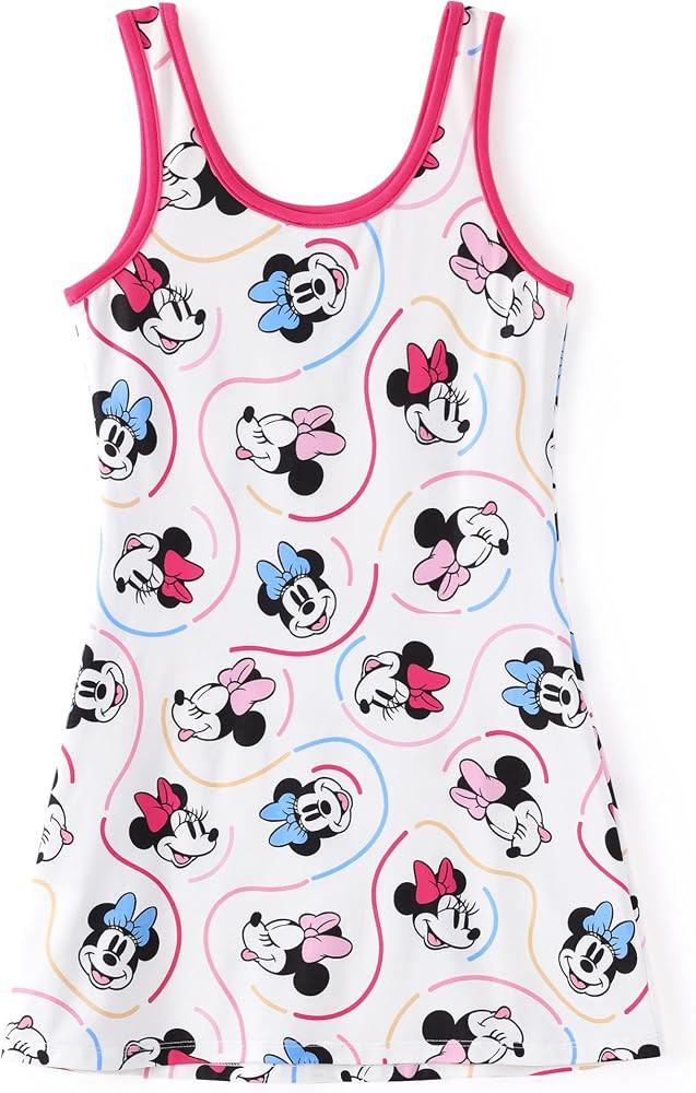 Disney Stitch Princess Frozen Elsa Minnie Mouse Girls Tank Dress Sleeveless A-Line Sundress Summe... | Amazon (US)