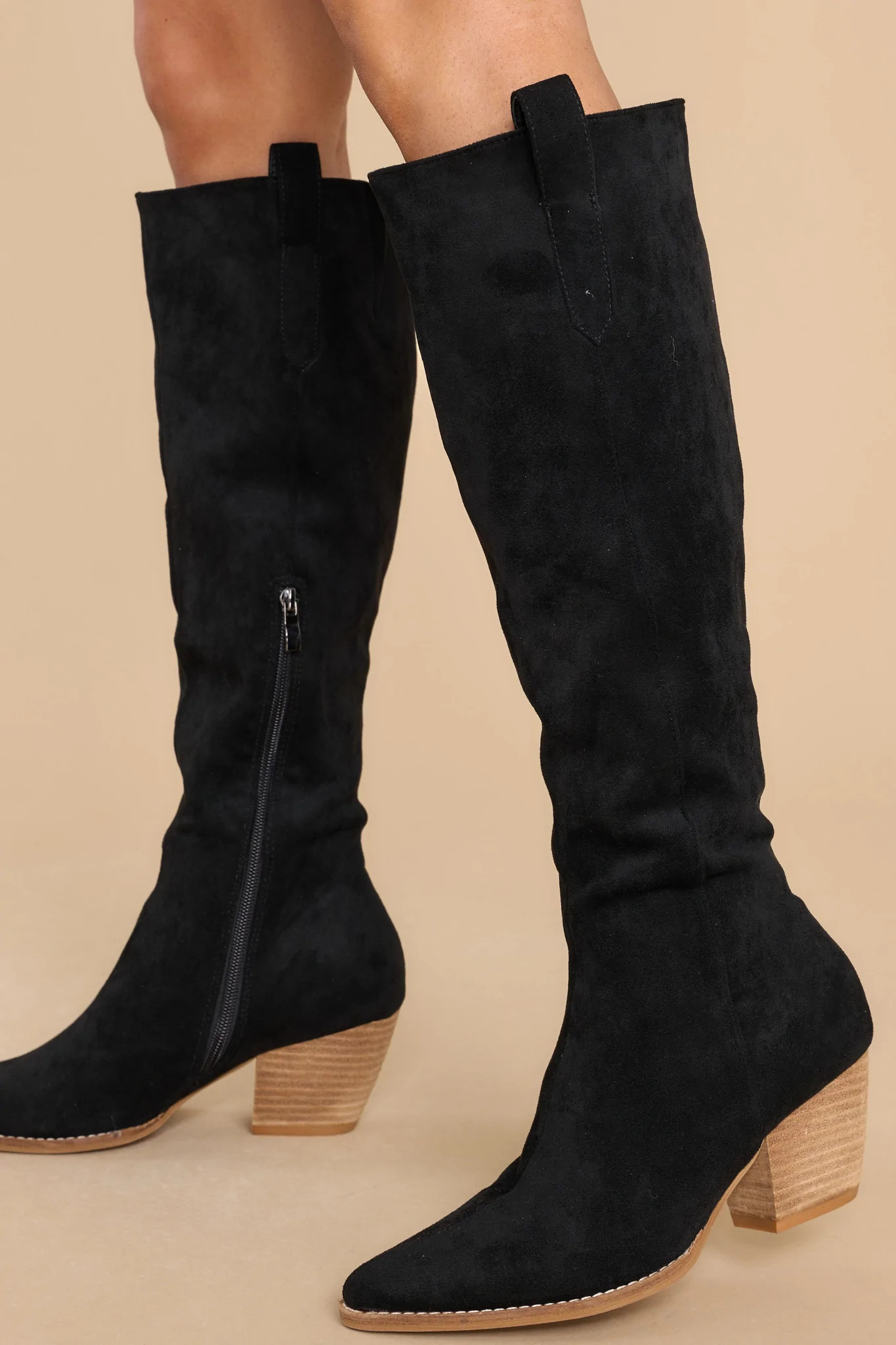 It's Been Real Black Boots | Red Dress 