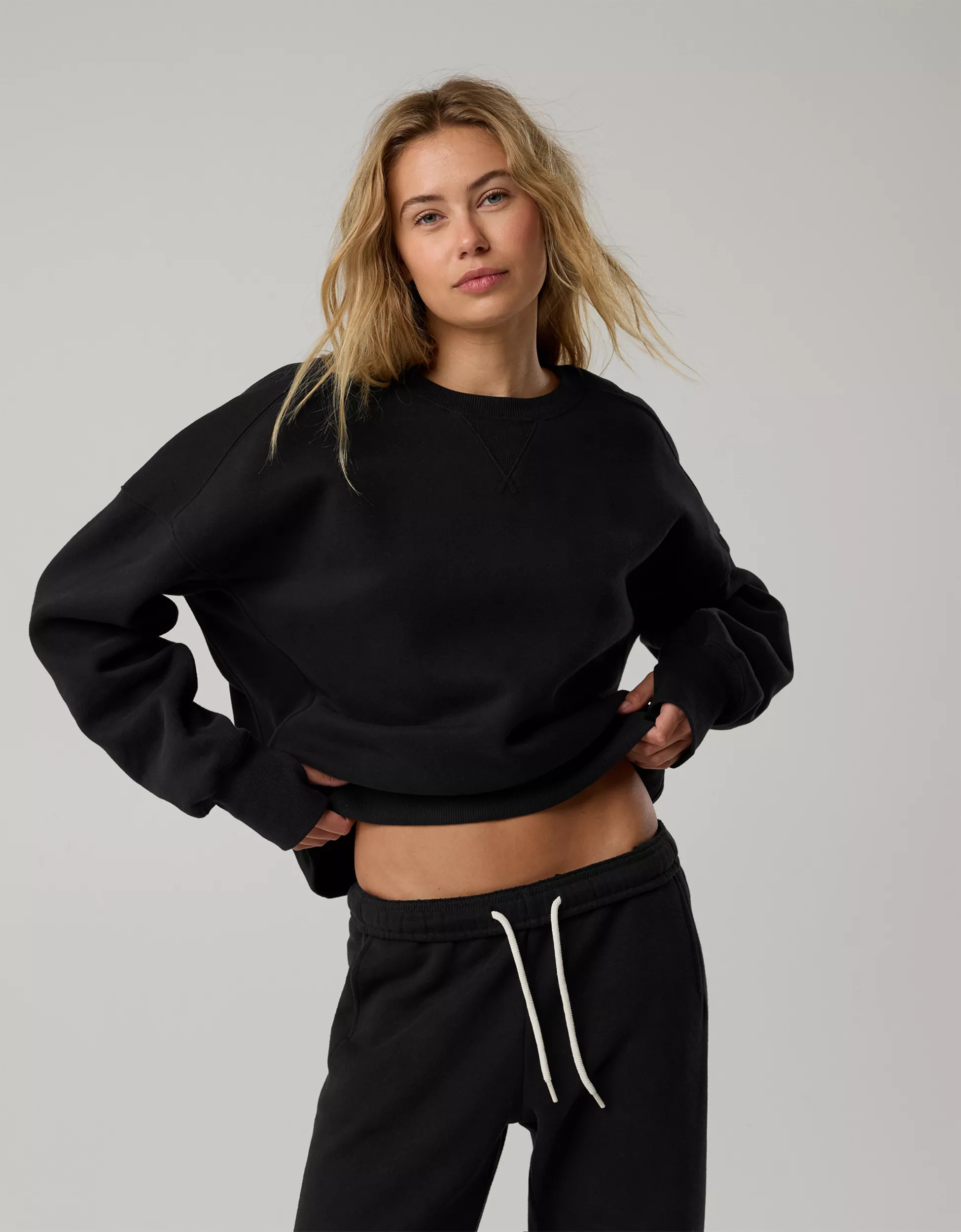 OFFLINE By Aerie Cloud Fleece Classic Crewneck Sweatshirt | American Eagle Outfitters (US & CA)