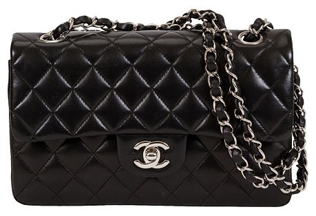 Chanel Black Lambskin Double Flap Bag | One Kings Lane