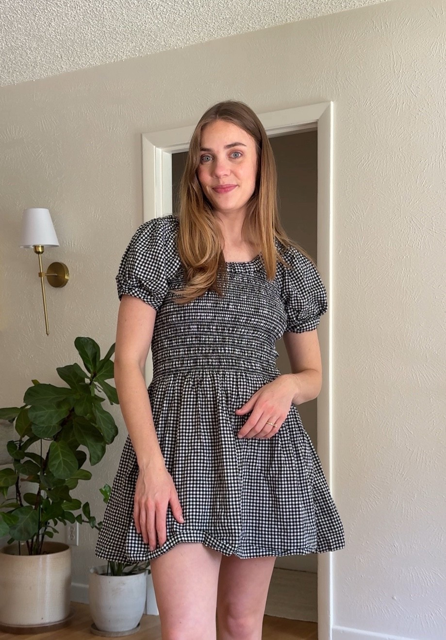 The perfect summer dress! And perfect for nursing if your BF! #nursingfriendly #style #gingham #dress #smocked 