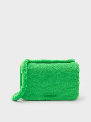 Loey Textured Crossbody Bag
 - Green | Charles & Keith UK