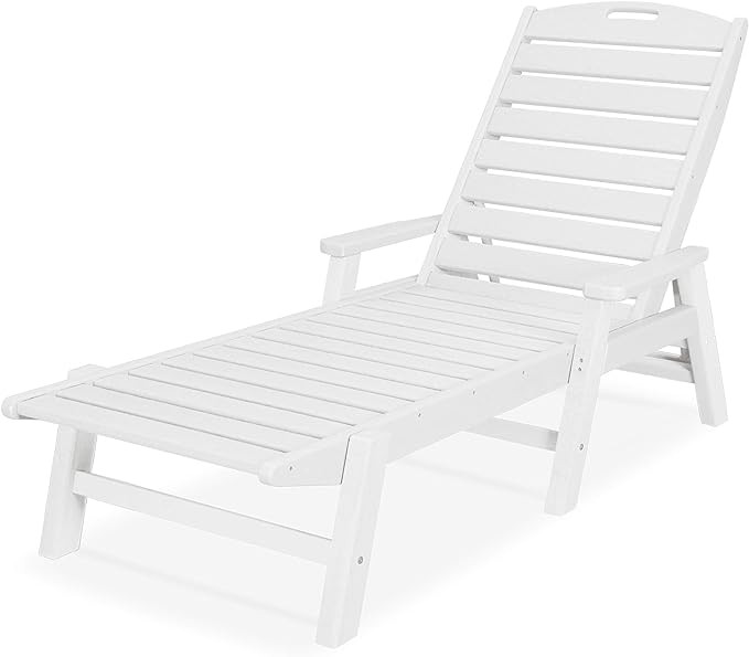 POLYWOOD NCC2280-WH Nautical Arms Chaise, White | Amazon (US)