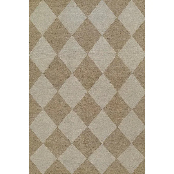 Momeni Willow Diamond Hand Woven Wool Area Rug - Beige - 2'6" X 8' Runner | Bed Bath & Beyond