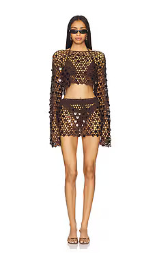 superdown Coralie Skirt Set in Brown from Revolve.com | Revolve Clothing (Global)