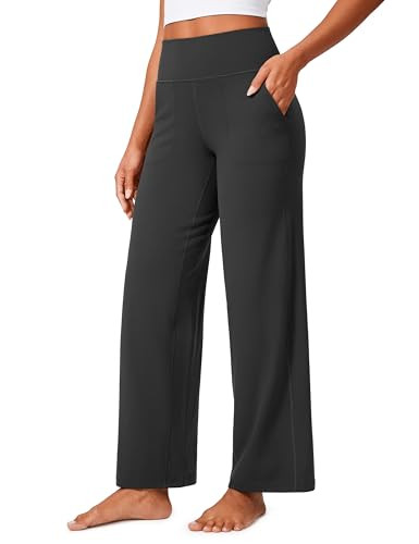 CRZ YOGA Womens Butterlift High Waisted Wide Leg Pants with Pockets 29"/31"/33" - Yoga Lounge But... | Amazon (US)