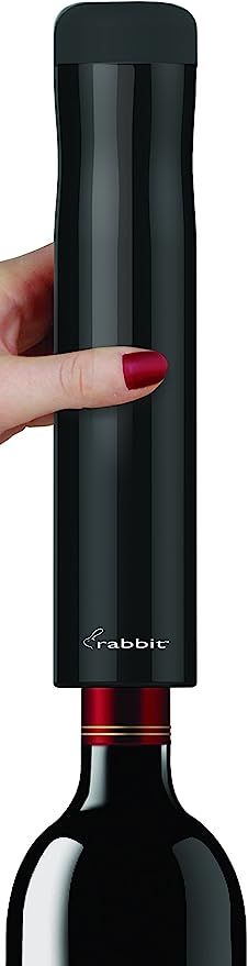 Rabbit Automatic Electric Corkscrew Wine Bottle Opener, One Size, Shiny Black | Amazon (US)
