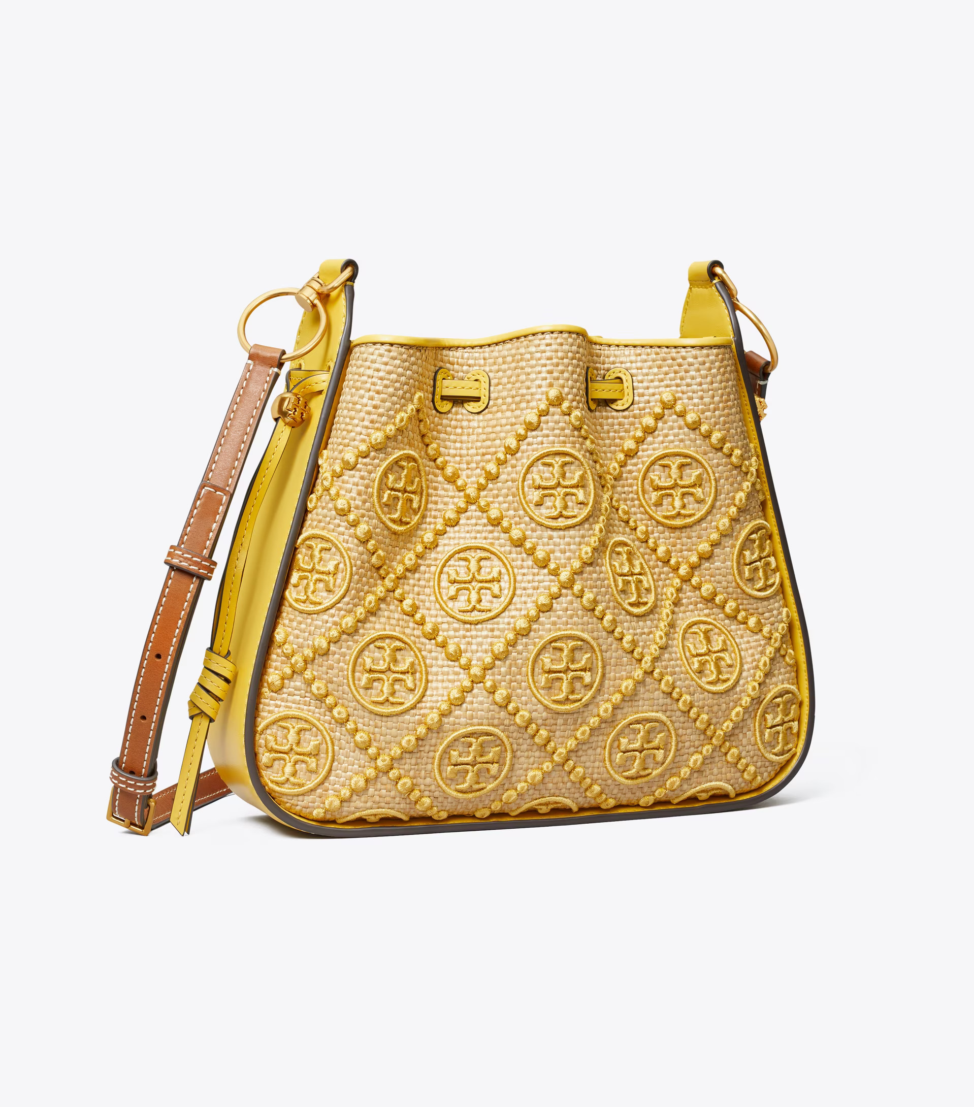 T Monogram Straw Bell Bag | Tory Burch (US)