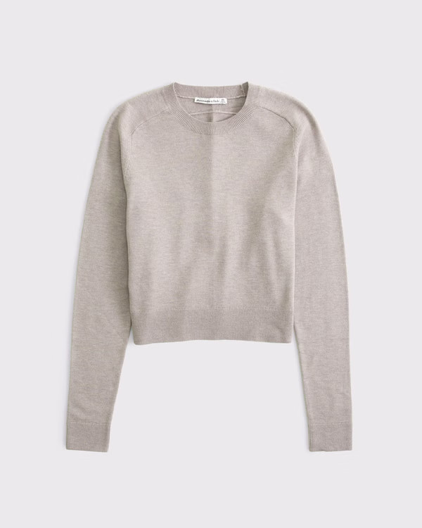The A&F Madeline Shrunken Crew Sweater | Abercrombie & Fitch (US)