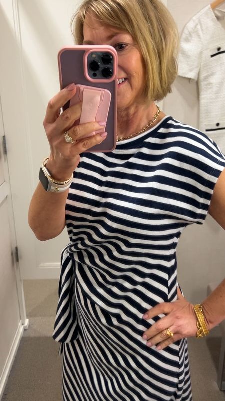 Striped dress with side tie!! 40% off dress and wearing my normal size XS and I’m 5’3”.
Vaneli shoes use code Carla10


#LTKfindsunder50 #LTKsalealert #LTKVideo