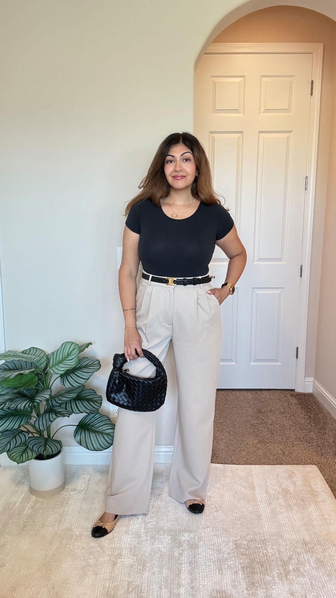 Easy workwear outfit for office outfit, teachers outfit or corporate. These #workpants fit really well and cover the fupa! #abercrombieandfitch #workwear 

#LTKWorkwear #LTKautumn #LTKMidsize