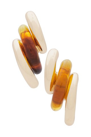 Athena Lucite Earring in Gold | Revolve Clothing (Global)