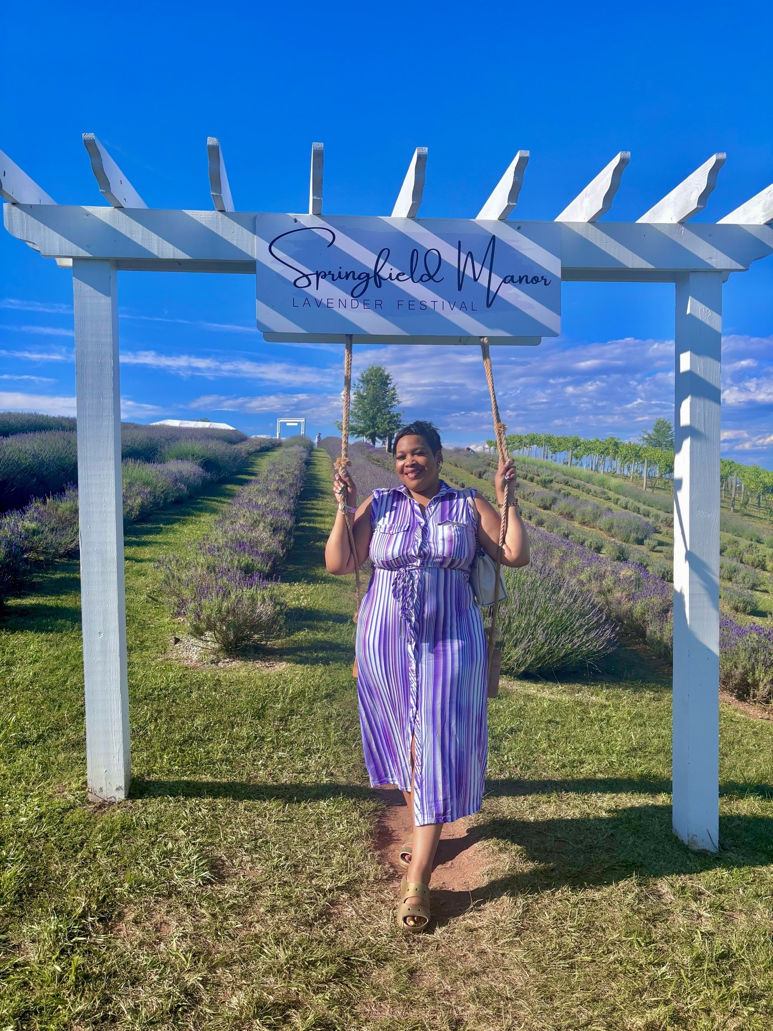 Sundress Season! 💜 Plus size fashion, summer dresses, purple dress, lavender dress, striped dress, sleeveless dress.

#LTKootd #LTKOver40 #LTKPlusSize