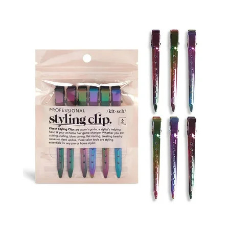 Kitsch Styling Hair Clips Red 6 ct (1 Pack) | Walmart (US)