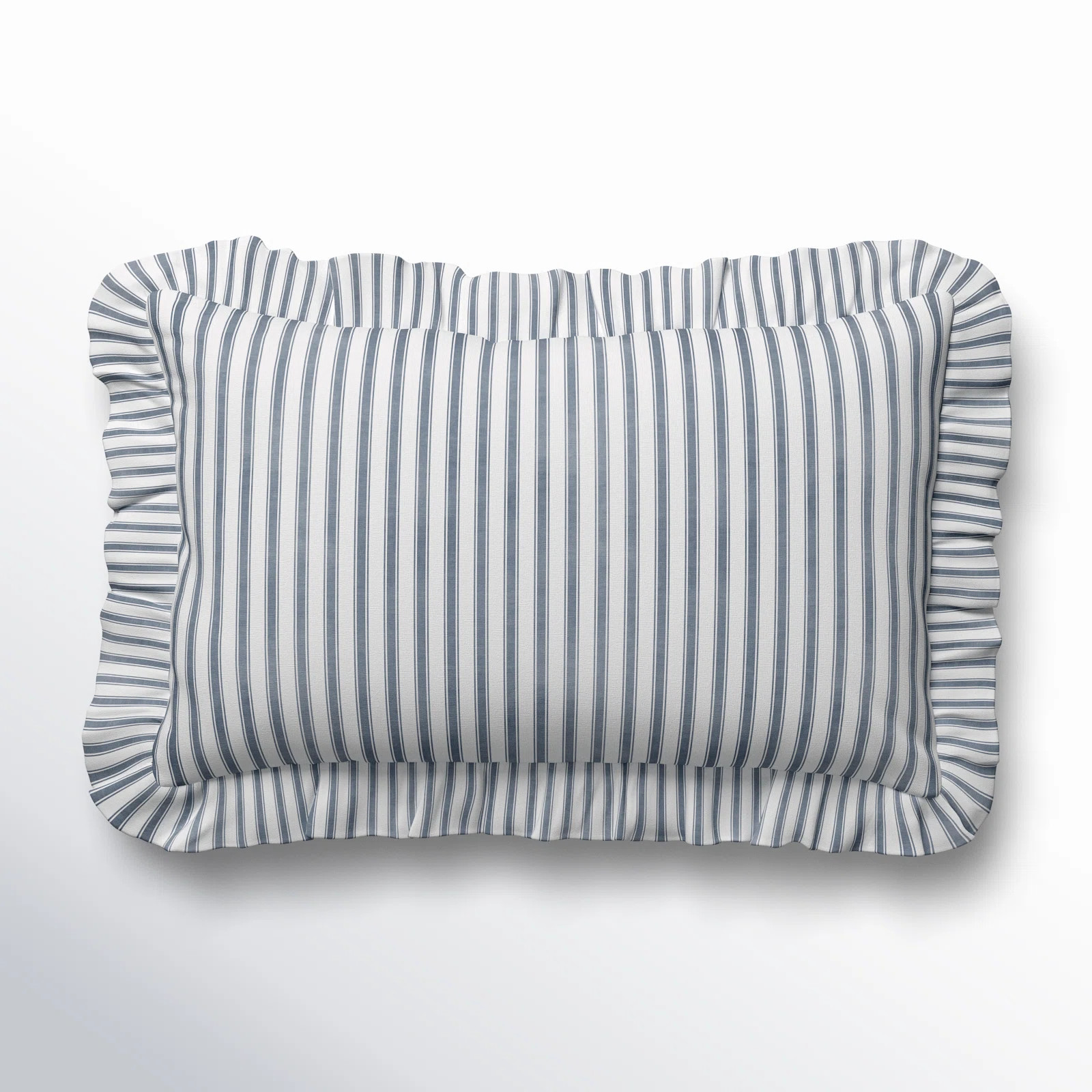 Ruffled Cotton Reversible Throw Pillow | Wayfair North America