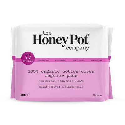The Honey Pot Company 100% Organic Cotton Comfort Cover Regular Pad - 20ct | Target