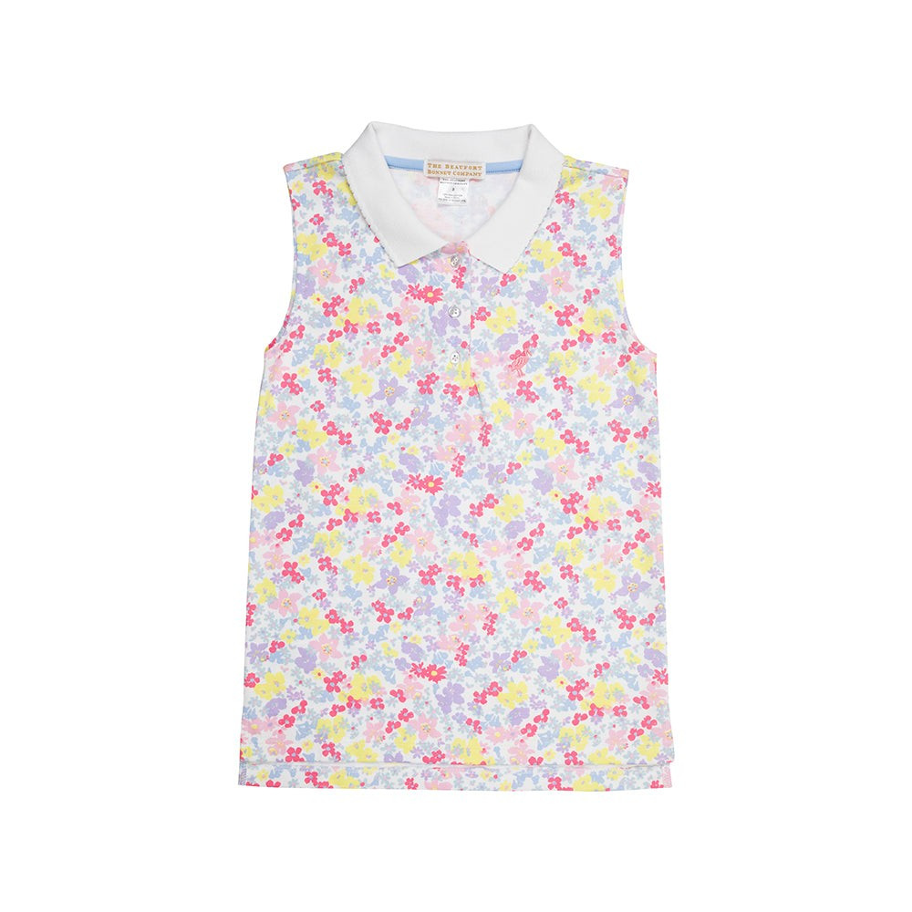 Paige's Proper Polo - Coral Gables Garden with Beale Street Blue & Parrot Cay Coral Stork | The Beaufort Bonnet Company